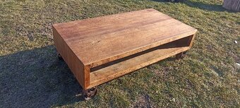 Konferenční stolek Industrial top model masiv dřevo - 4