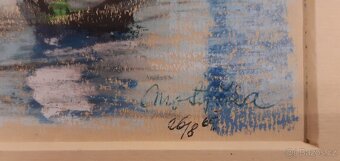 Obraz originál František Motyčka voskový pastel, signováno - 4