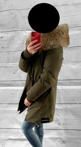 Zimní khaki parka CALVIN KLEIN vel. S/M - 4