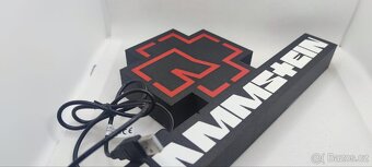 Prodám nový znak Rammstein s podsvětlením (led pásek) - 4