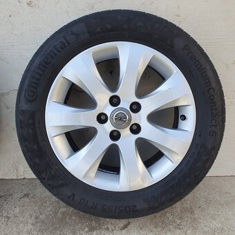 Alu kola Opel 16" 5x110, letní Continental 205/55R16 - 4