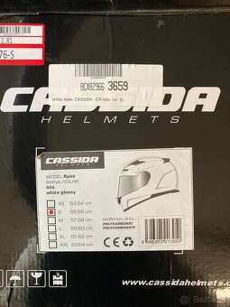 Helma na motorku Cassida Apex bílá velikost S - 4