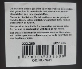 2ks dekorativních červených táců průměr 27 cm - 4