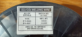 Prodám levně svařovací poměděný drát Co2 na cívkách 5 a 15kg - 4