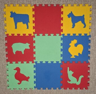 Pěnové puzzle zvířátka + doprava - 4