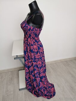 Dámské maxi šaty modro-růžové barvy - S-S/M-M - 4