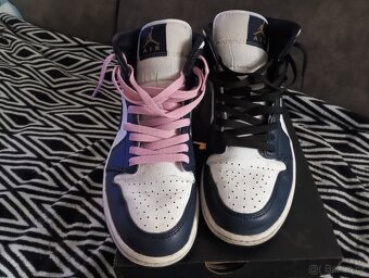 AIR JORDAN 1 MID White metallic gold OBSIDIAN - 4