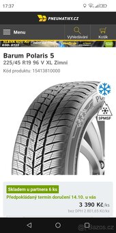 225/45 R19 XL Nové Barum Zimní - 4