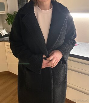 Černý kabát značky Italy new collection - 4