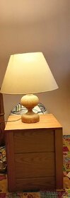 Stolní lampa s dřevěným stojanem.Vyška lampy 56cm - 4