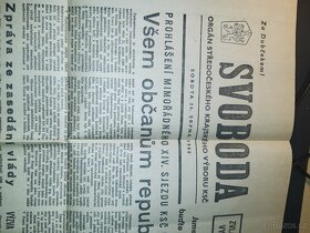originální výtisky novin srpen 1968 - 4