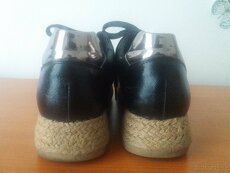 Černé tenisky Bestelle s espadril podrážkou vel. 40 - 4