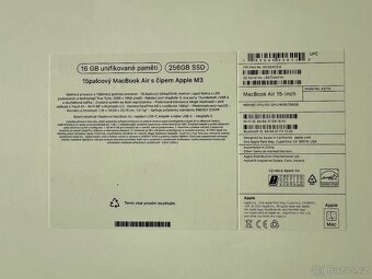 Nový Apple MacBook Air 15“ M3/16GB/256GB v záruce, rozbalený - 4