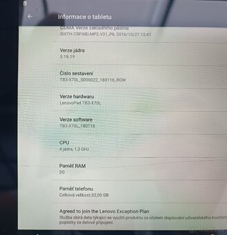 Lenovo (TB3-x70L) Tab3 / 10" / 2GB RAM /SIM - LTE / PRASKLY - 4
