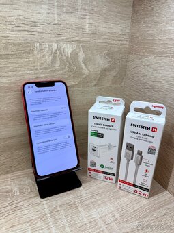 APPLE IPHONE 13 MINI 128GB RED - 100% BATERIE - ZÁRUKA - 4