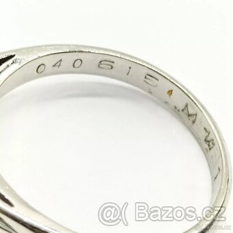 LUXUSNÍ PLATINOVÝ DIAMANTOVÝ PRSTEN SOLITÉR 0.40 CT - 4