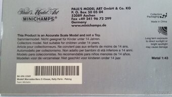 Minichamps Mercedes E Paris-Beijing 1:43 Limit.edice - 4