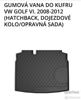 VW Golf VI 5 dv.HTB gumová vana kufru - 4