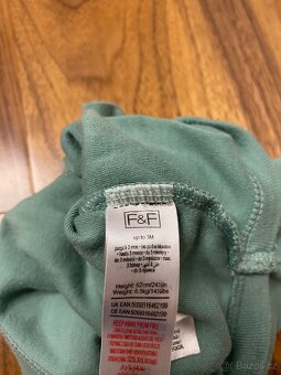 F&F Body s krátkým rukávem 0-3m, 5ks - 4