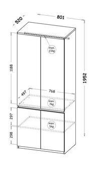Set nábytku (skříň, komoda, konferenční stolek, polička) - 4