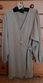 Asos olivové zavinovací krátké šaty - 4