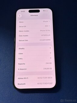 iPhone 15 Pro 256GB Black Titanium, 1 rok záruka - 4