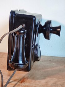Starožitný nástěnný telefon Kellogg, USA 1910 - 4