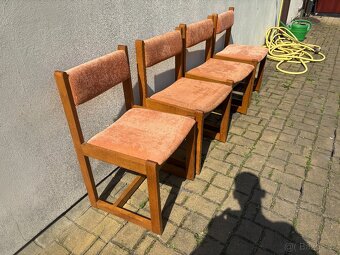 4 HNĚDÉ POLSTROVANÉ ŽIDLE - 4