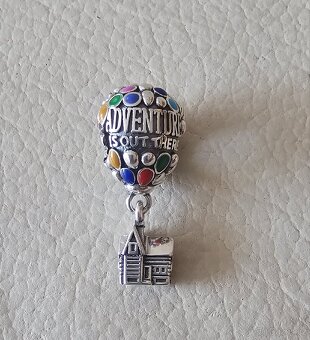 Stříbrný korálek vzhůru do oblak na náramek - 4