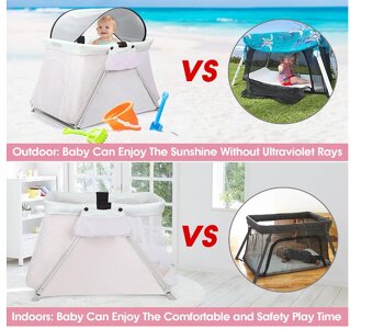 Onasti cestovní postýlka 3v1 - zcela nová - 4