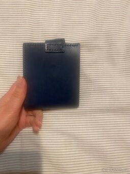 Modrá kožená peněženka - 4