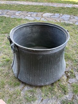 velký starožitný měděný kotel – sběratelský kousek - 4