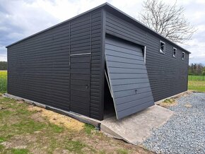 Plechová garáž s jednou vstupní bránou 12x8m. - 4