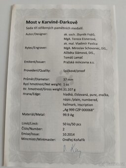 Sada tří stříbrných medailí - 4