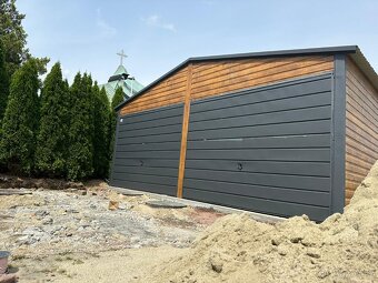 Plechová garáž 6x6m. - 4