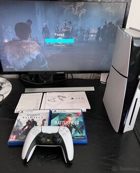 PS5 1TB Slim s mechanikou + hry Super stav - 4