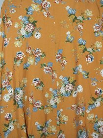Hořčicové kimono s květy - nové - 4