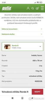 Vchodová stříška Rondo N - GUTTA - 4