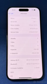 iPhone 15 Pro 256GB Blue Titanium, pouze 2x E-SIM - 4