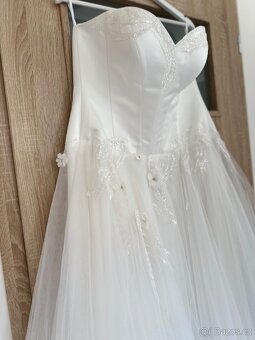 Č.008 Svatební šaty nové vel L-XL - 4