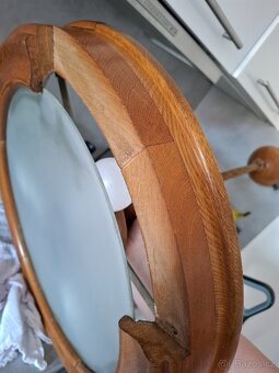 Dřevěný starožitný lustr - 4