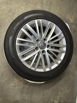 Originál ALU kola Volkswagen 5x112 s letními pneu 205/55 R16 - 4