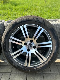 Prodám alu kola 4x100 r16 s letní pneu 205/55/16 - 4