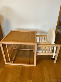 Dětská jídelní židlička dřevěná víceúčelová - 4