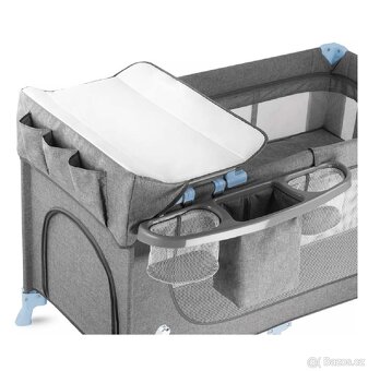 Cestovní postýlka Kinderkraft Joy Blue s doplňky - 4