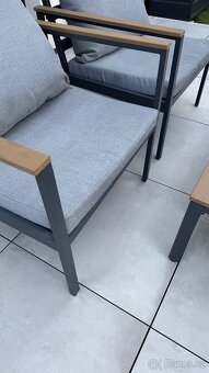 Zahradní set – 1x sedačka, 2× křeslo, 1× stůl - 4