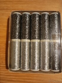 Příze Sarah, Příze Elen, třpytivé nitě + jehlice - 4