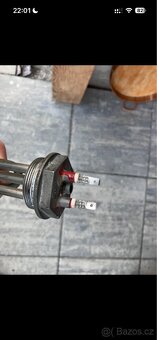 Topné těleso 2000w s jímkou, nerez - 4