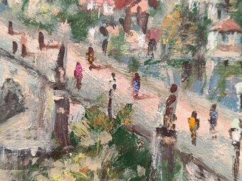 Obraz Praha impresionismus, originální olejomalba 26x32 - 4