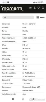 Prodám koženou sedačku Mesonica MUSSO - 4